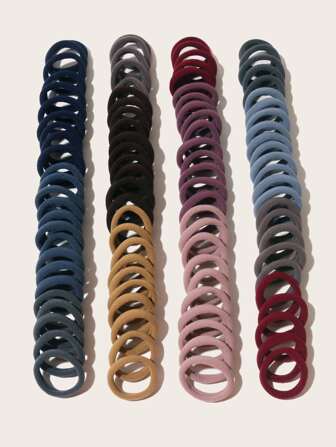 100 pezzi di elastici per capelli di media e grande taglia, ad alta elasticità, delicati sui capelli, adatti per code di cavallo, chignon e uso quotidiano