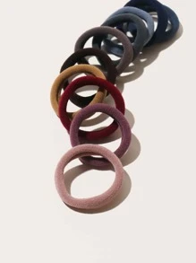 100pcs Medium & Large Size High Elasticity Hair Ties, Gentle On Hair, Suitable For Ponytails, Buns, Daily Use - Multicolor - View 3