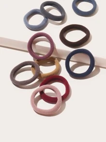 100pcs Medium & Large Size High Elasticity Hair Ties, Gentle On Hair, Suitable For Ponytails, Buns, Daily Use - Multicolor - View 5