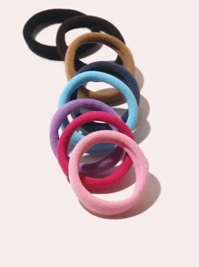 100pcs Medium & Large Size High Elasticity Hair Ties, Gentle On Hair, Suitable For Ponytail, Bun And Daily Use - Multicolor - View 3