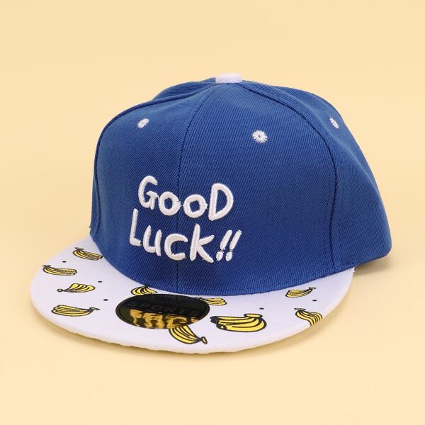 

Toddler Kids Slogan Embroidery Baseball Cap, Blue