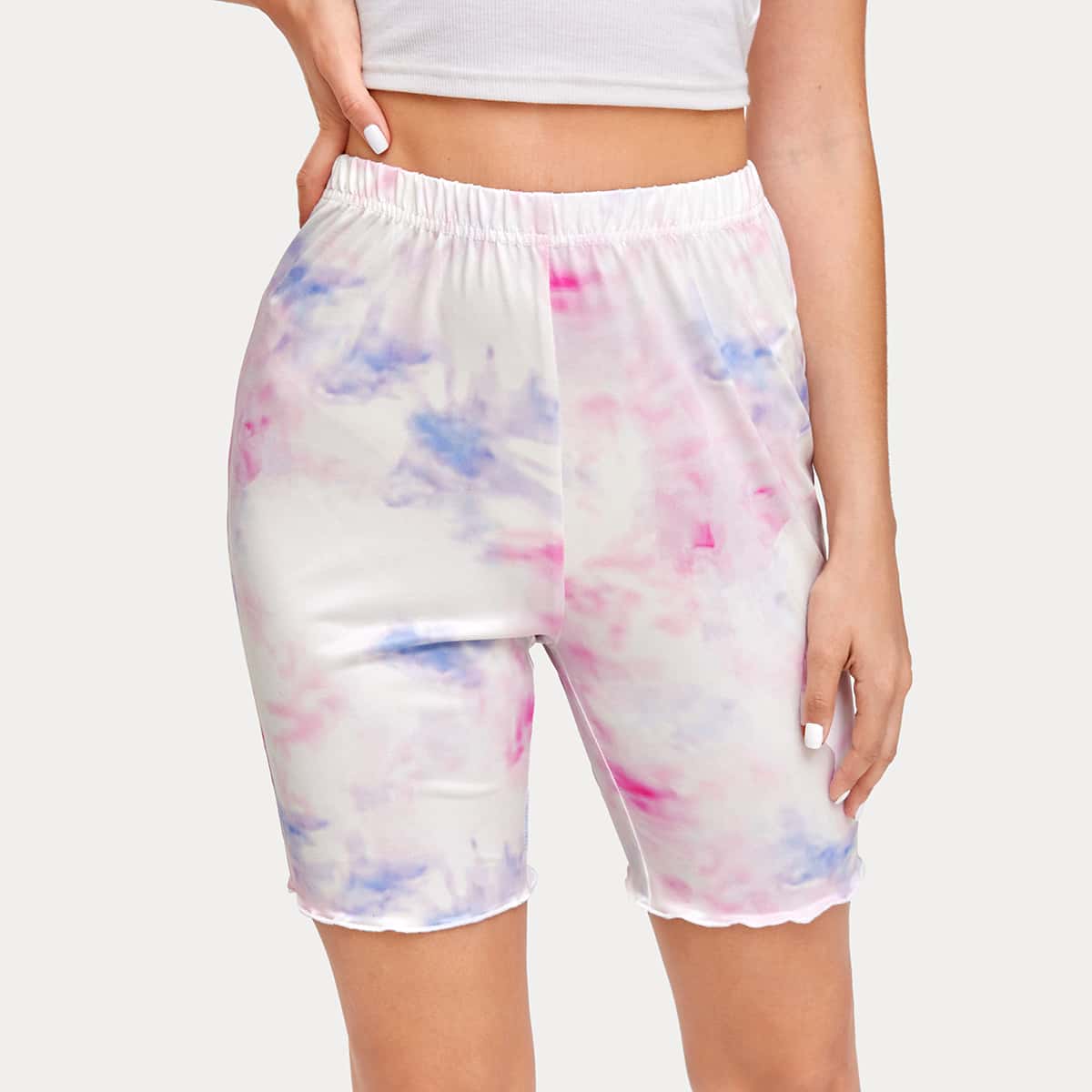 

Tie Dye Biker Shorts, Multicolor