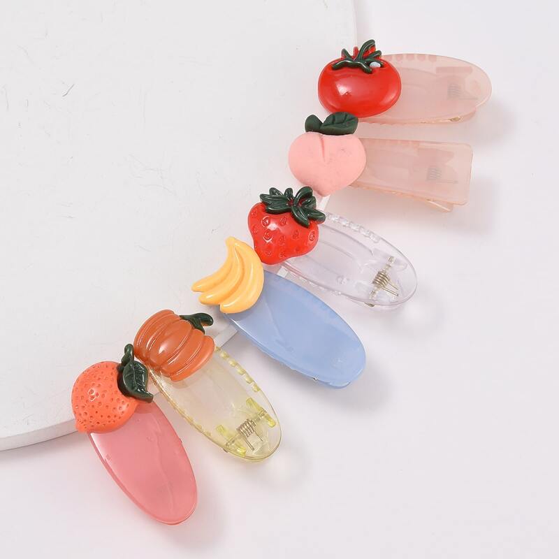 

4pcs Random Fruit Hair Clip, Multicolor