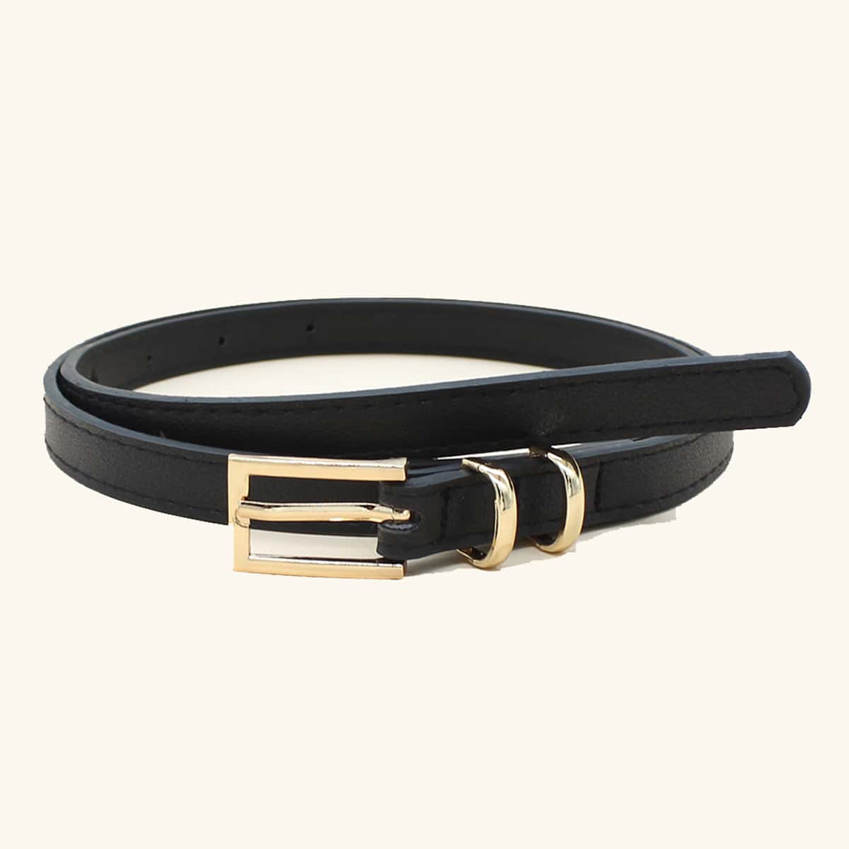 

Metal Buckle Belt, Black