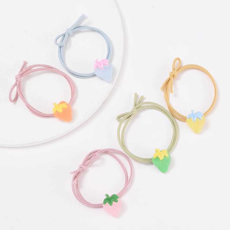 

5pcs Strawberry Hair Tie, Multicolor