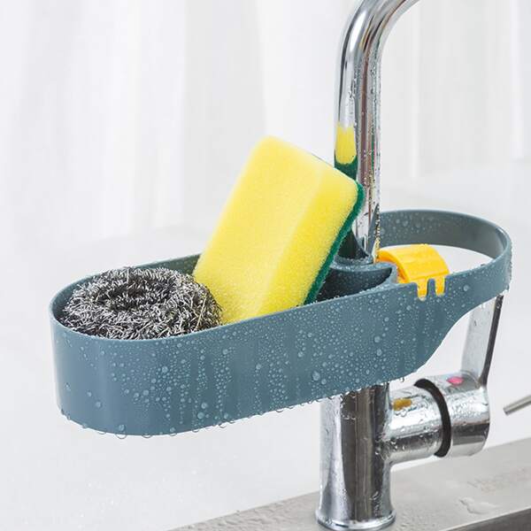 

1pc Faucet Drain Rack, Blue