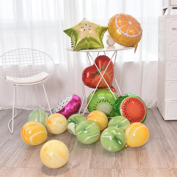 

16pcs Fruit Shaped Balloon, Multicolor