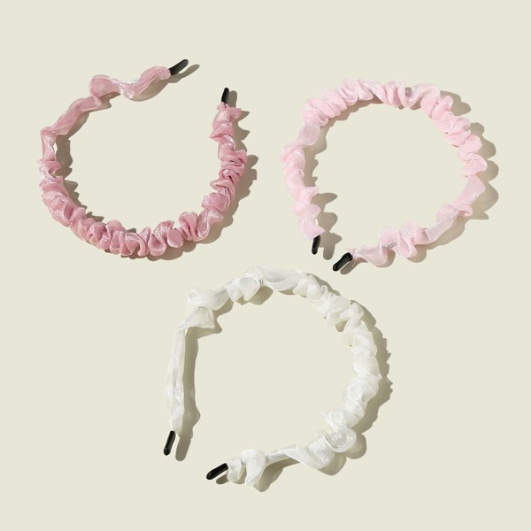 

3pcs Toddler Girls Simple Hair Hoop, Multicolor