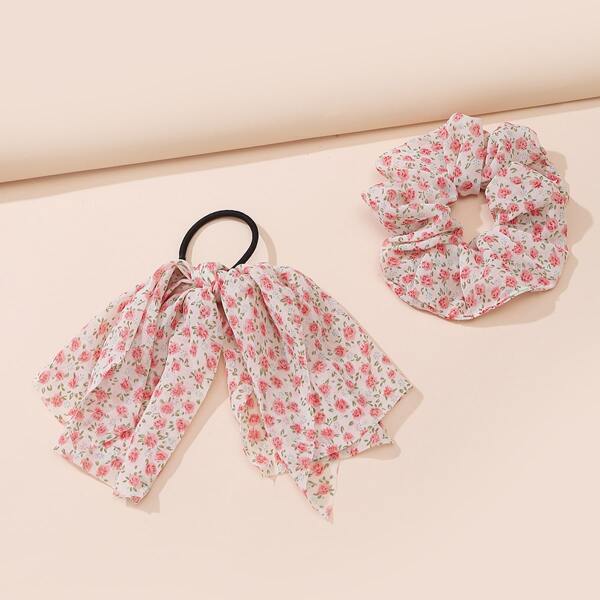 

2pcs Hair Band & Scrunchie, Multicolor