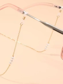 小女童珍珠串珠眼鏡鏈