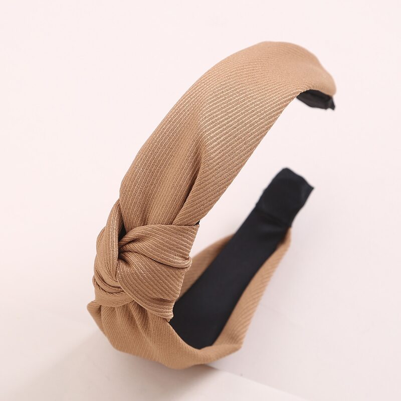 

Cross Knot Hair Hoop, Mocha brown