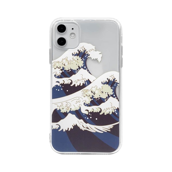 

1pc Sea Wave iPhone Case, Multicolor