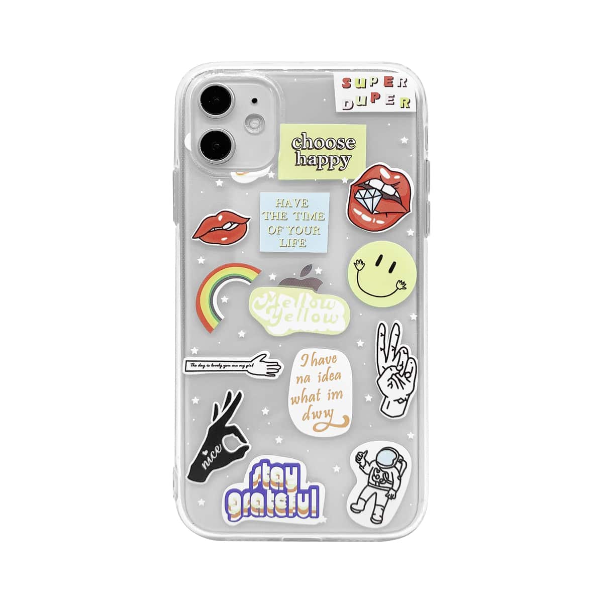 

1pc Graphic iPhone Case, Multicolor