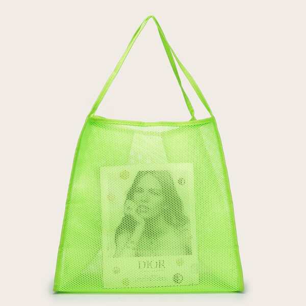 

Minimalist Large Capacity Shopper Bag, Neon