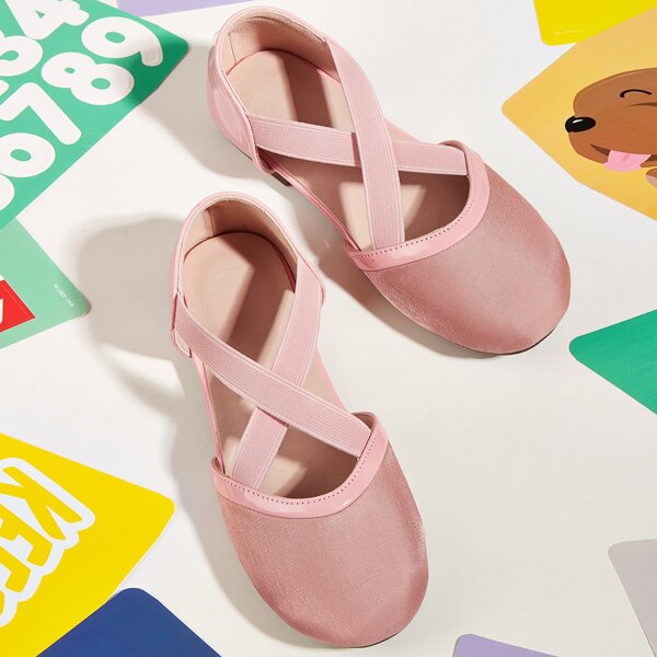 

Toddler Girls Cross Strap Flats, Pink