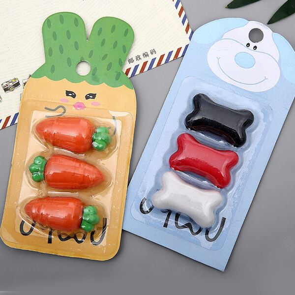 

3pcs Random Cartoon Eraser, Multicolor