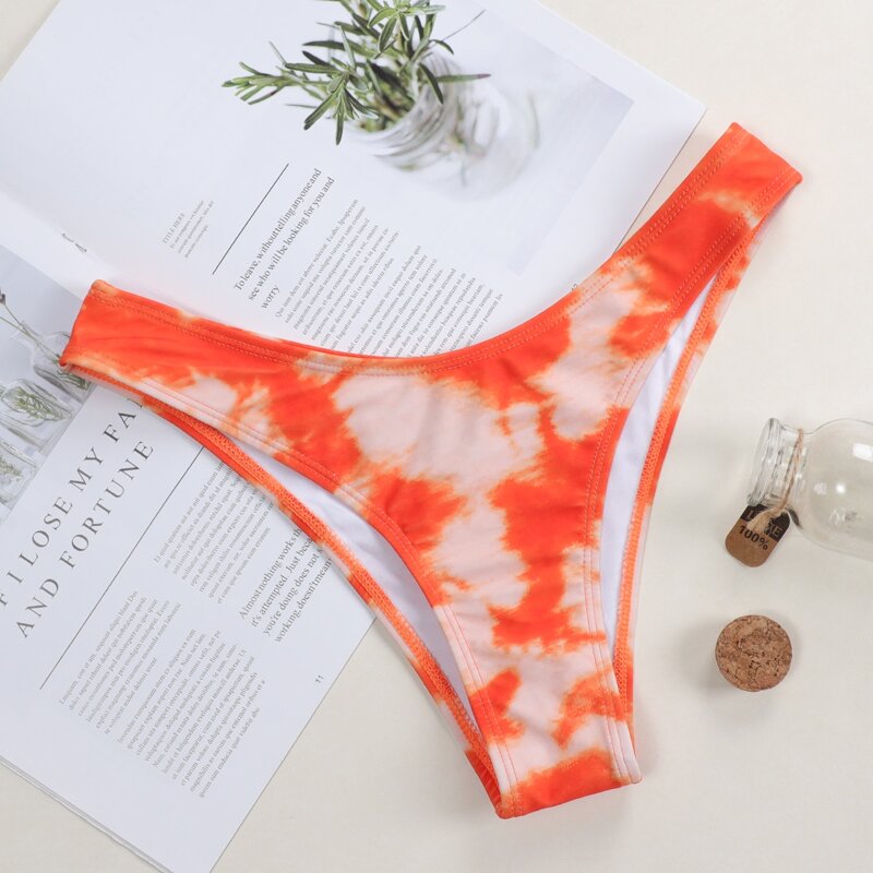 

Tie Dye High Cut Bikini Panty, Orange