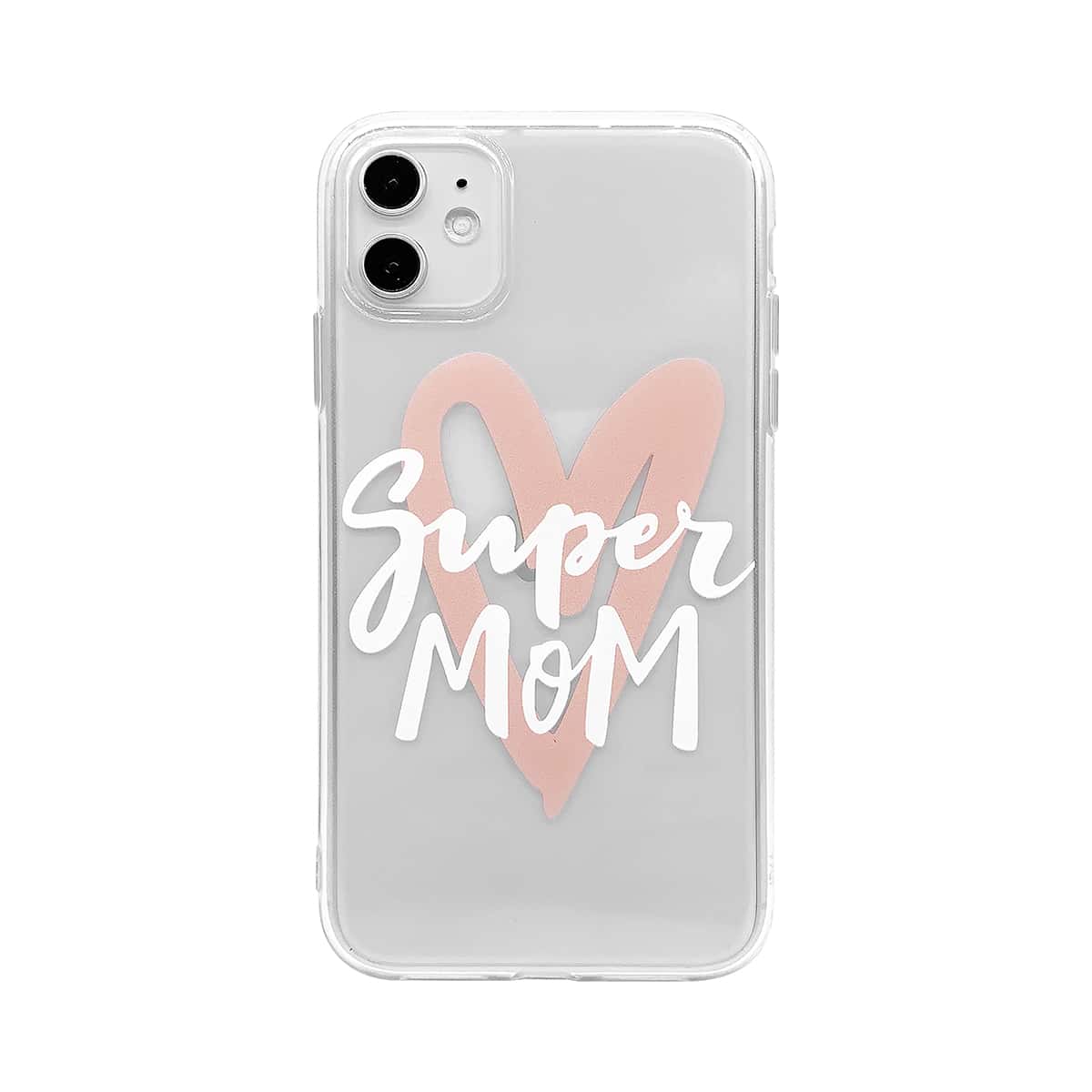 

1pc Heart Pattern iPhone Case, Clear