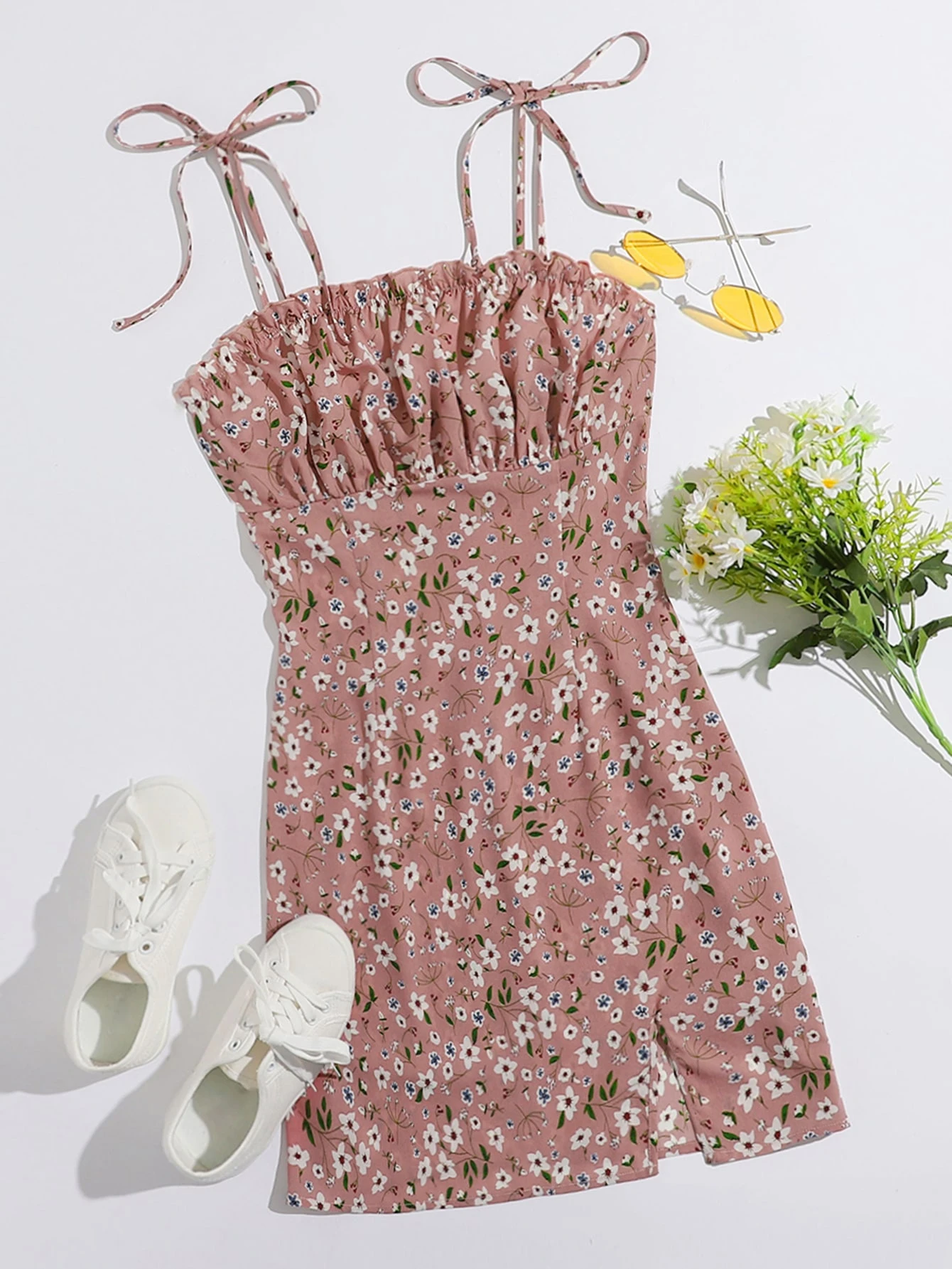 vestido rosa empoeirado