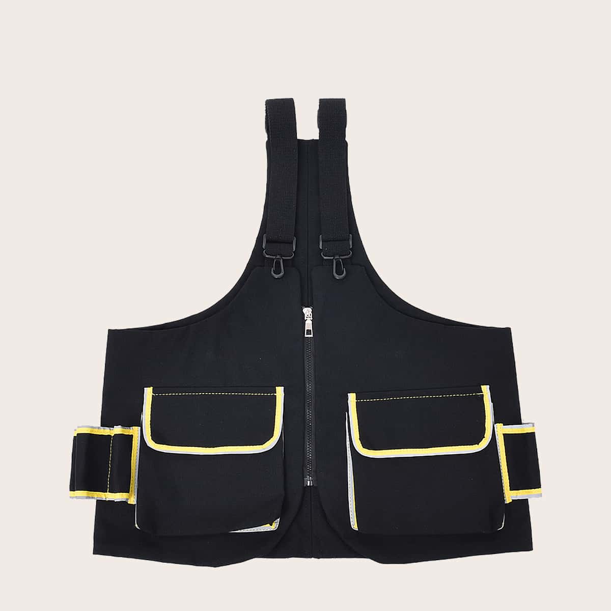 

Guys Pocket Front Vest Chest Bag, Black