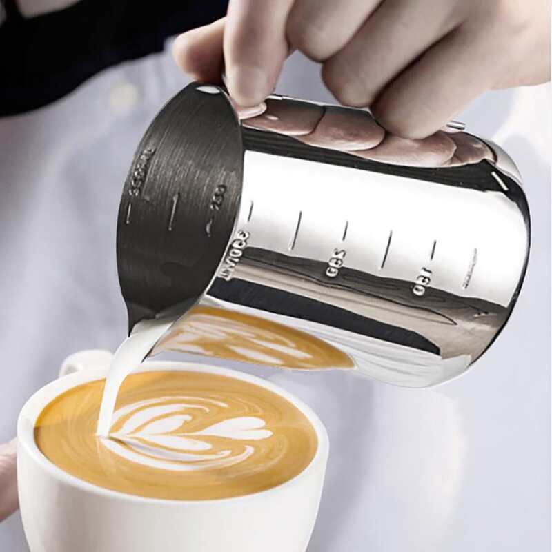 

1pc Coffee Milk Frothing Pitcher, Silver