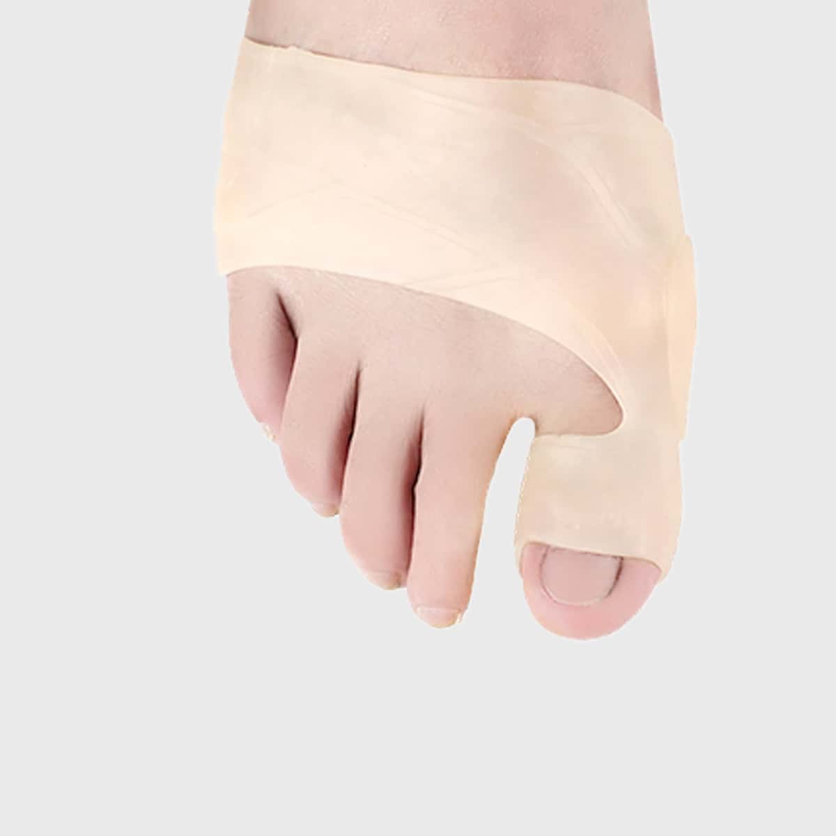 

1pair Toe Separator Thumb Valgus Protector, Apricot