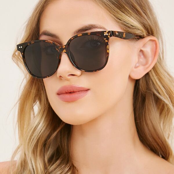 

Leopard Large Wayfarer Acrylic Sunglasses, Multicolor