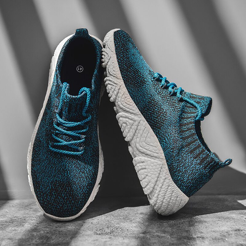 

Guys Lace-up Decor Wide Fit Sneakers, Blue