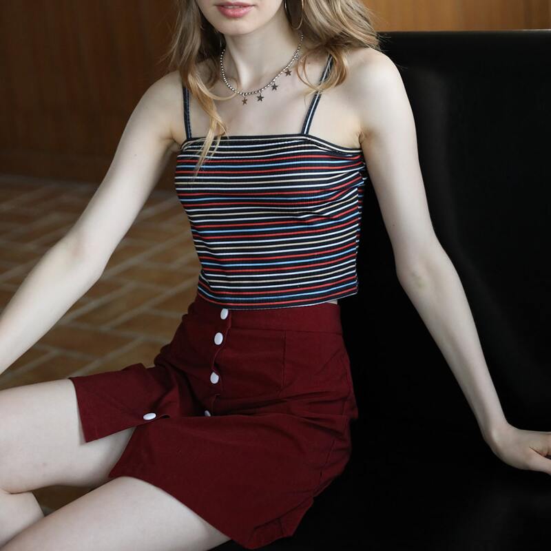 

Striped Crop Cami, Multicolor