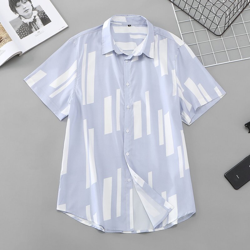 

Guys Colorblock Button Up Shirt, Blue