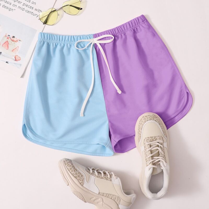

Two Tone Bow Front Shorts, Multicolor