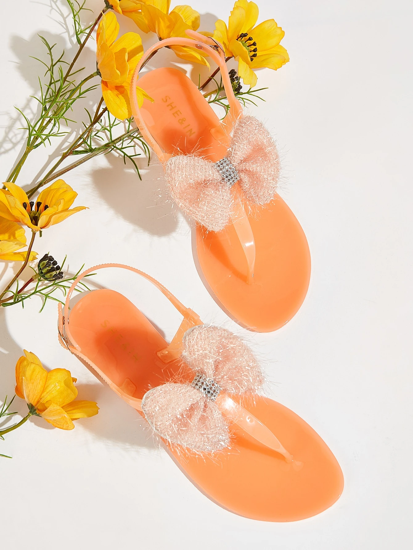 clear thong sandals