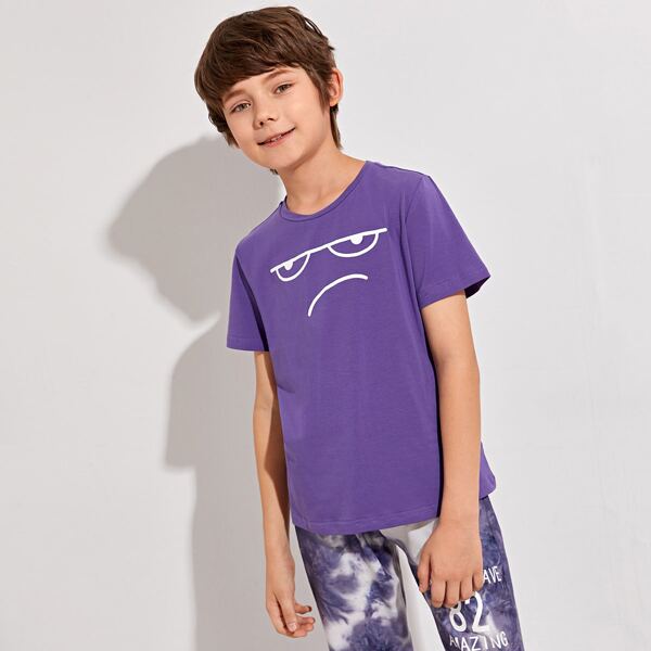 

Boys Cartoon Graphic Tee, Violet purple