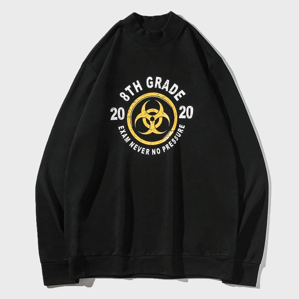 

Men Letter Graphic Sweatshirt, Black