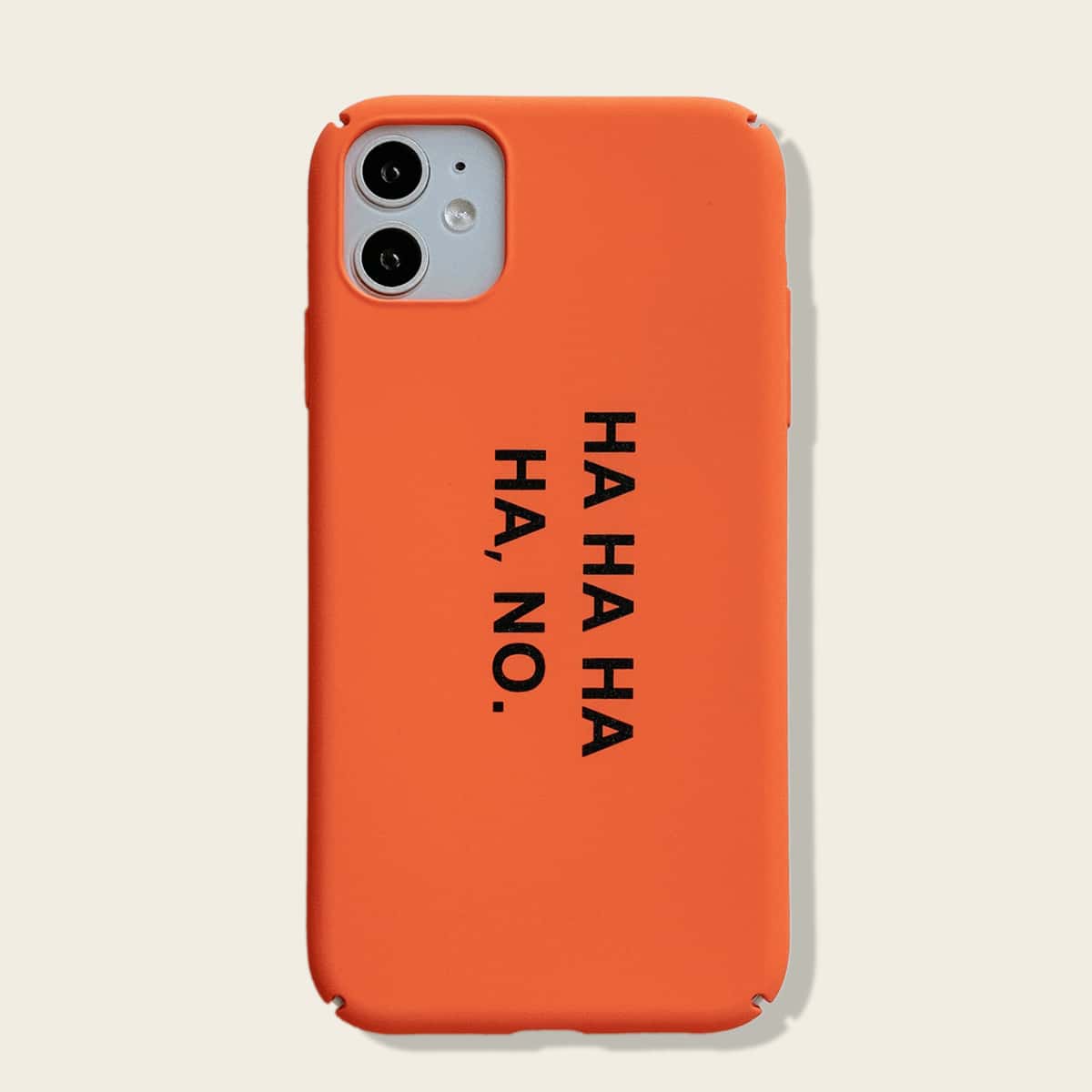 

1pc Slogan Graphic iPhone Case, Orange