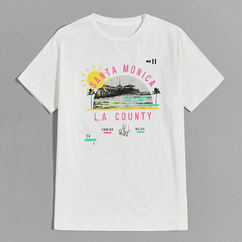 

Guys Letter Graphic Tee, White