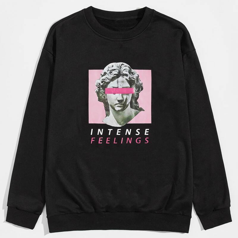 

Guys Figure Graphic Sweatshirt, Black