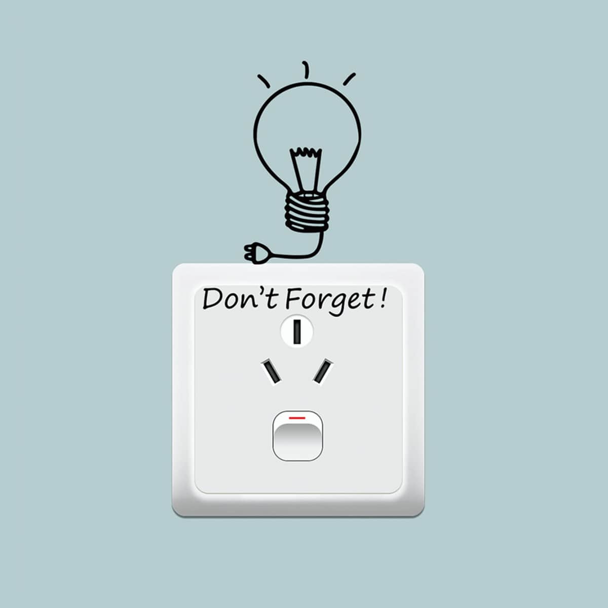 

Bulb Print Switch Sticker, Black