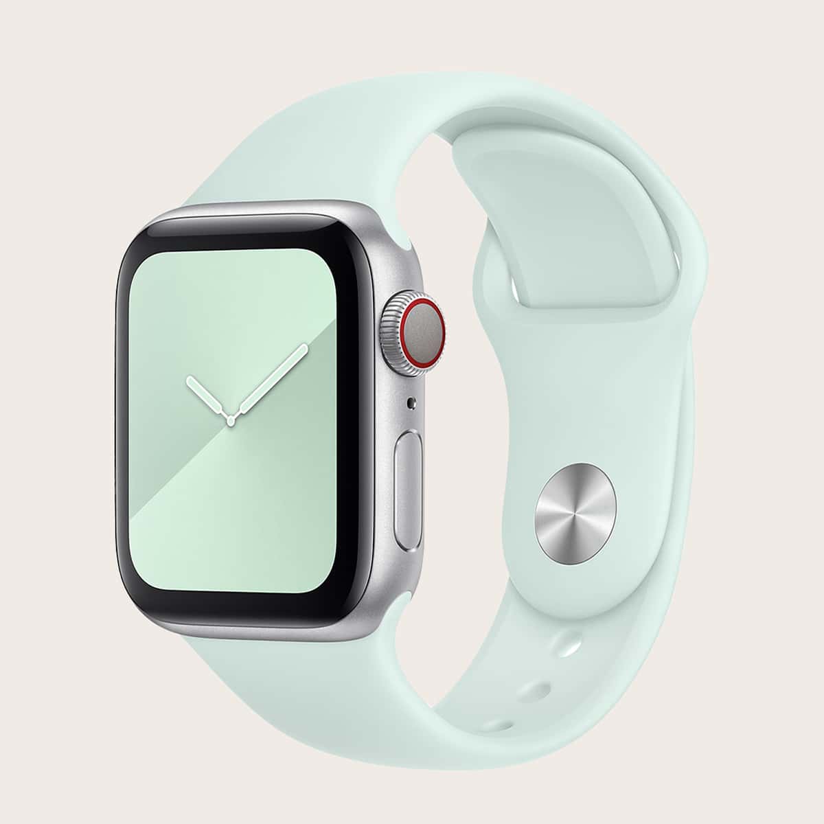 

1pc Solid Silicone iWatch Band, Green