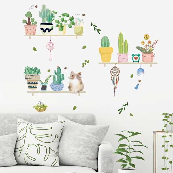

Plants Print Wall Sticker, Multicolor