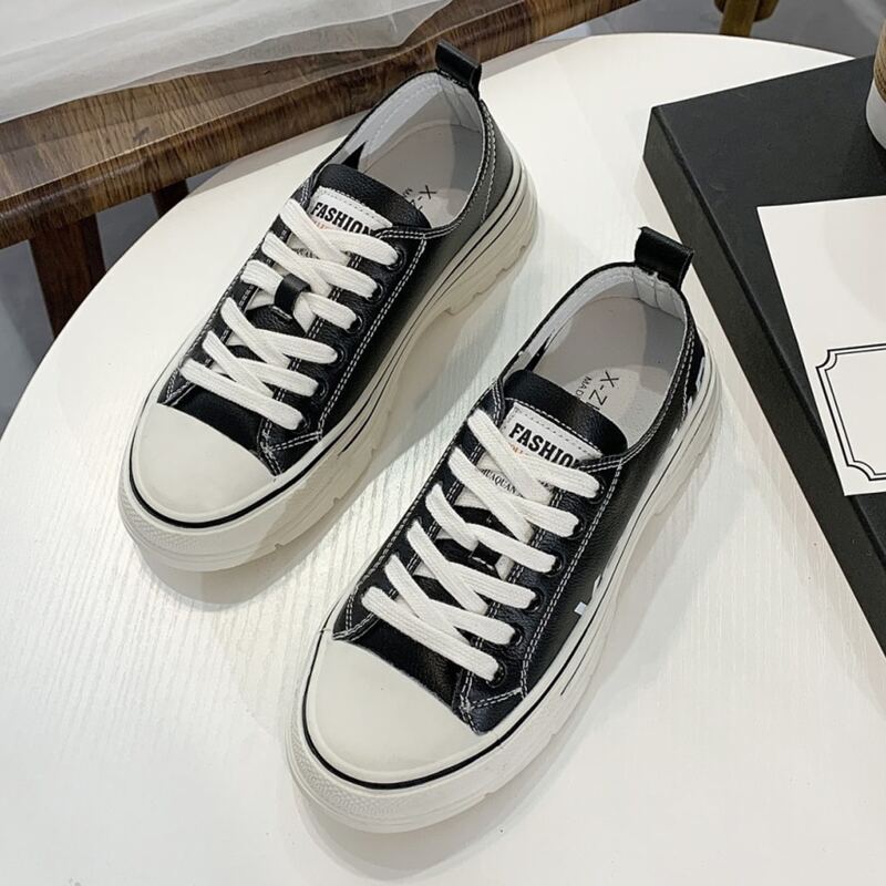 

Letter Graphic Lace-up Sneakers, Black