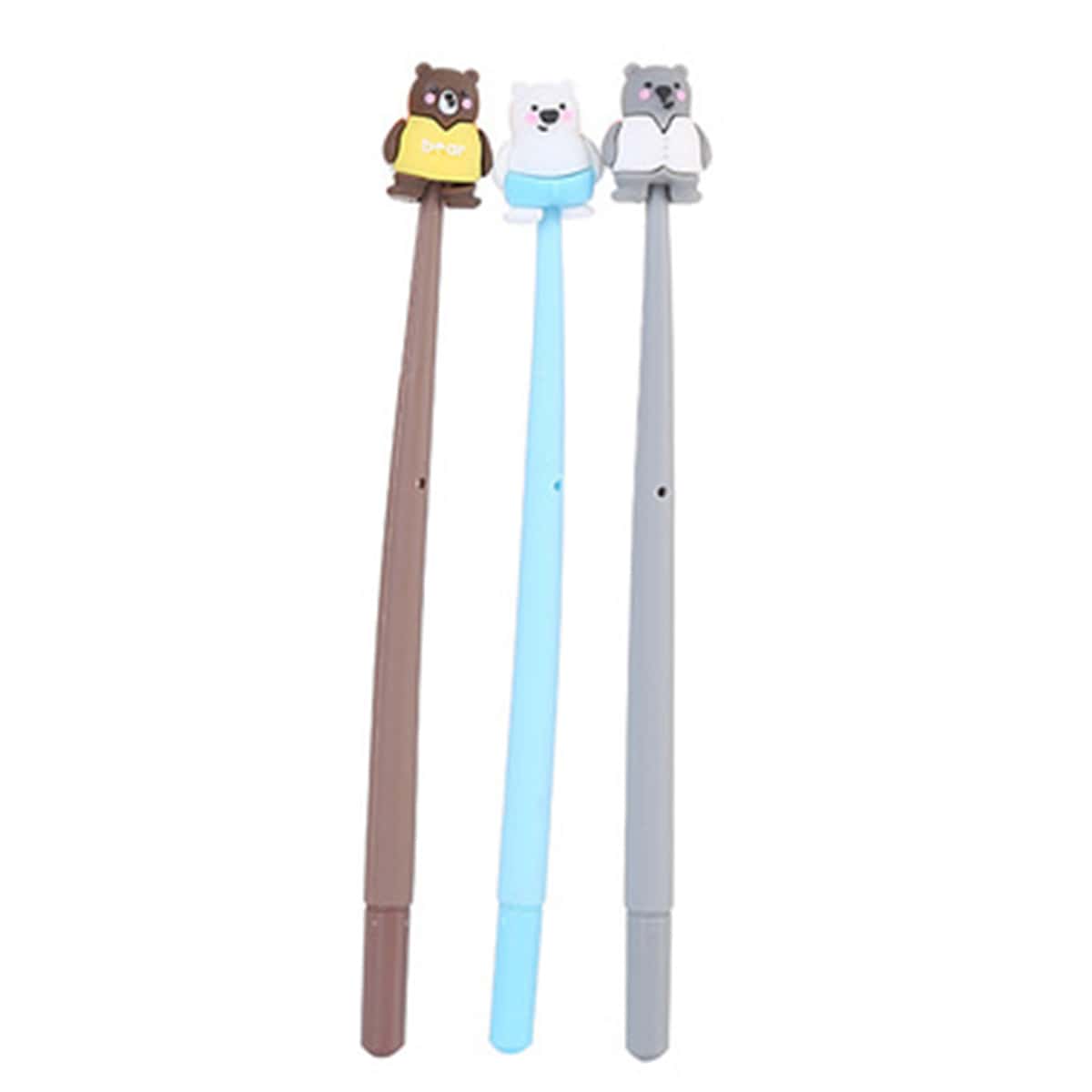 

3pcs Cartoon Bear Gel Pen, Multicolor
