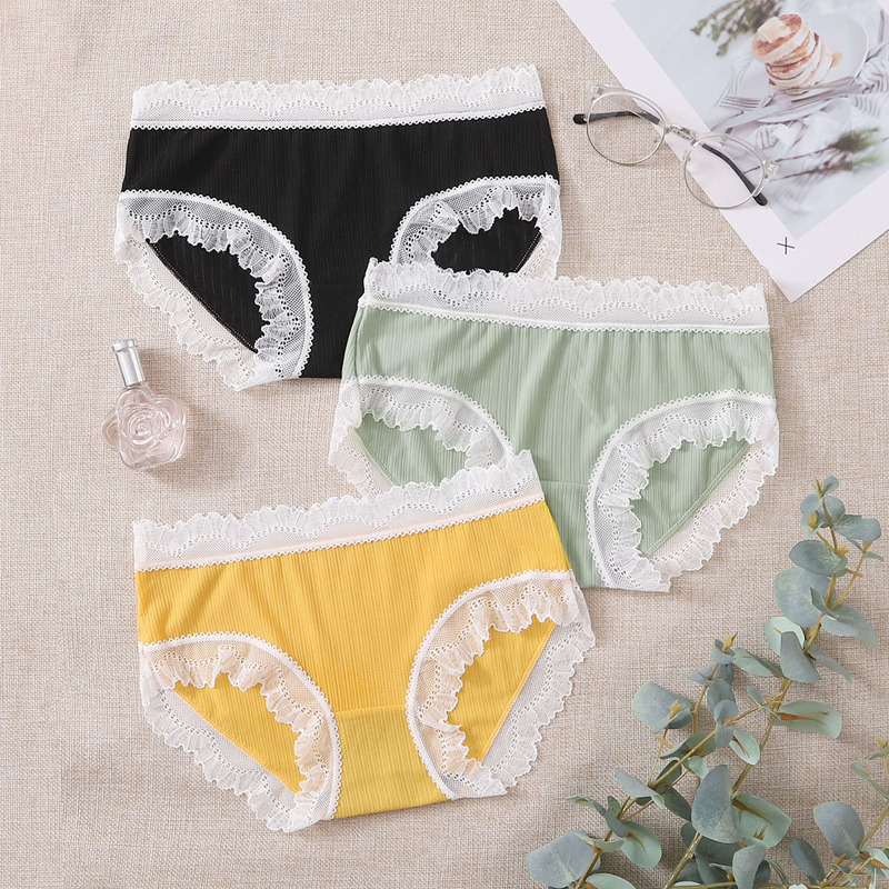 

3pack Lace Trim Panty Set, Multicolor