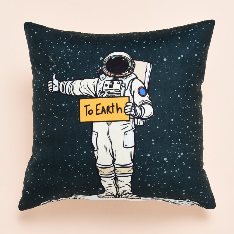 

Astronaut Print Cushion Cover Without Filler, Multicolor