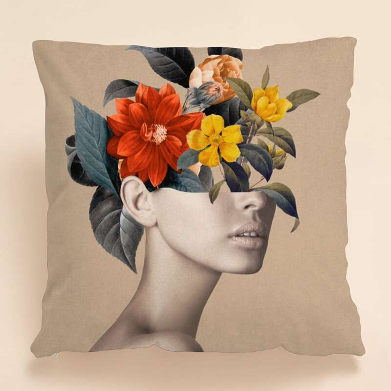 

Figure Graphic Cushion Cover Without Filler, Multicolor