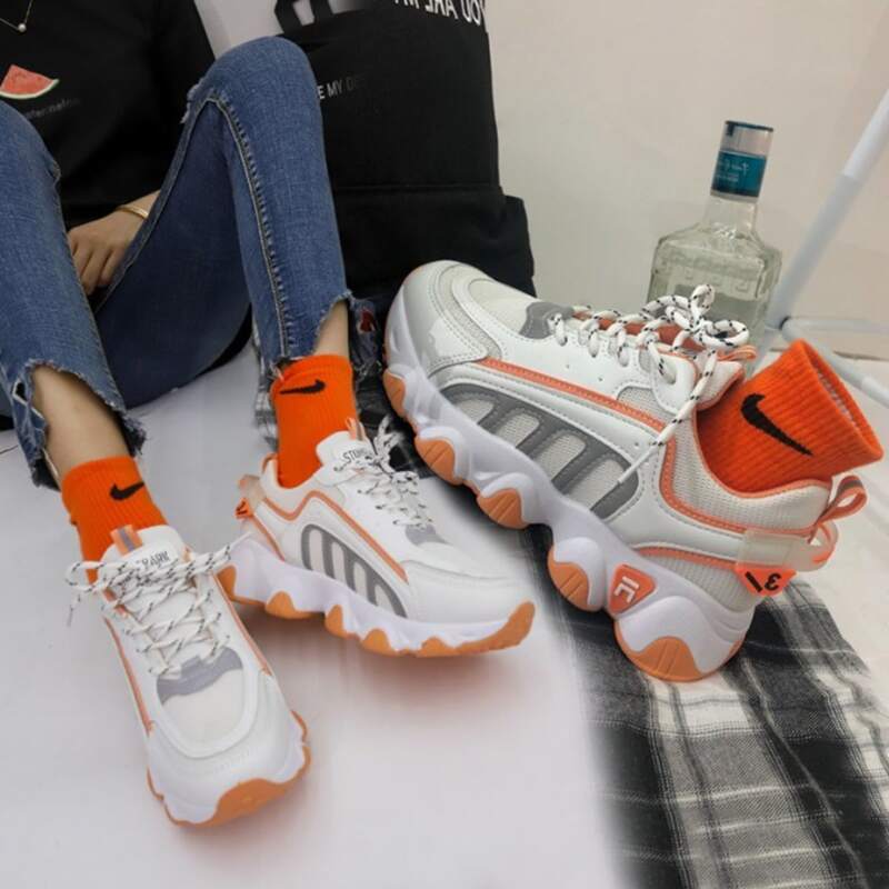 

Lace-up Chunky Sneakers, Multicolor