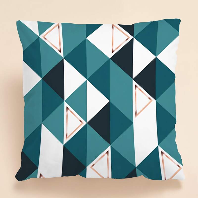 

Geometric Pattern Cushion Cover Without Filler, Multicolor