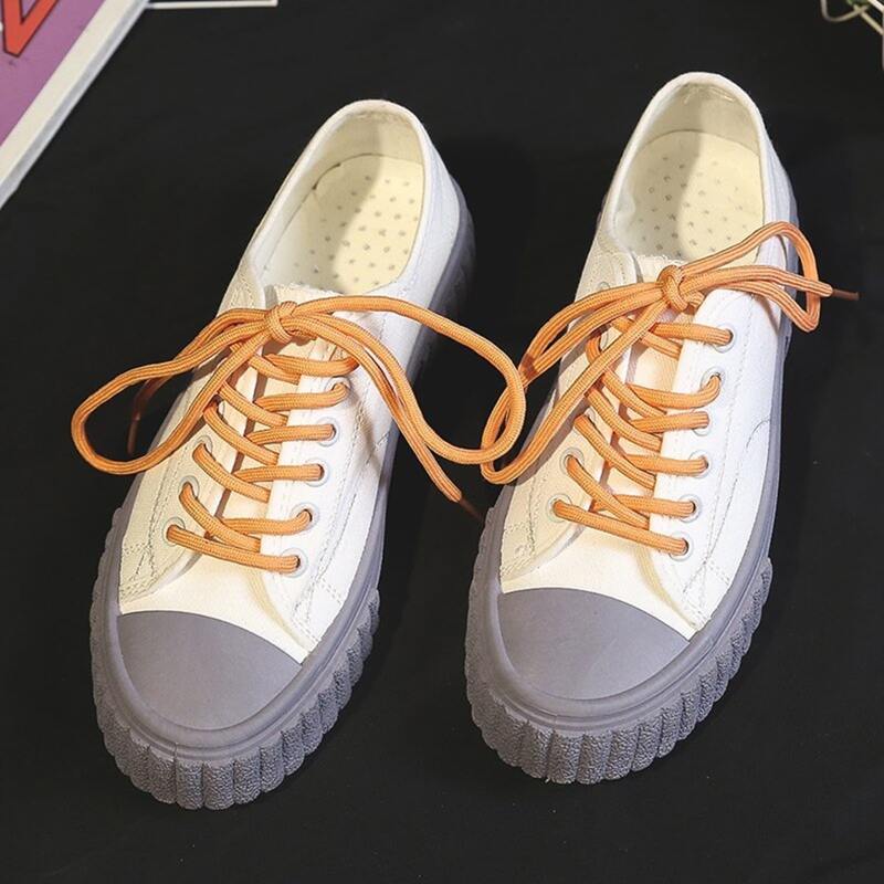 

Colorblock Lace-up Canvas Sneakers, White