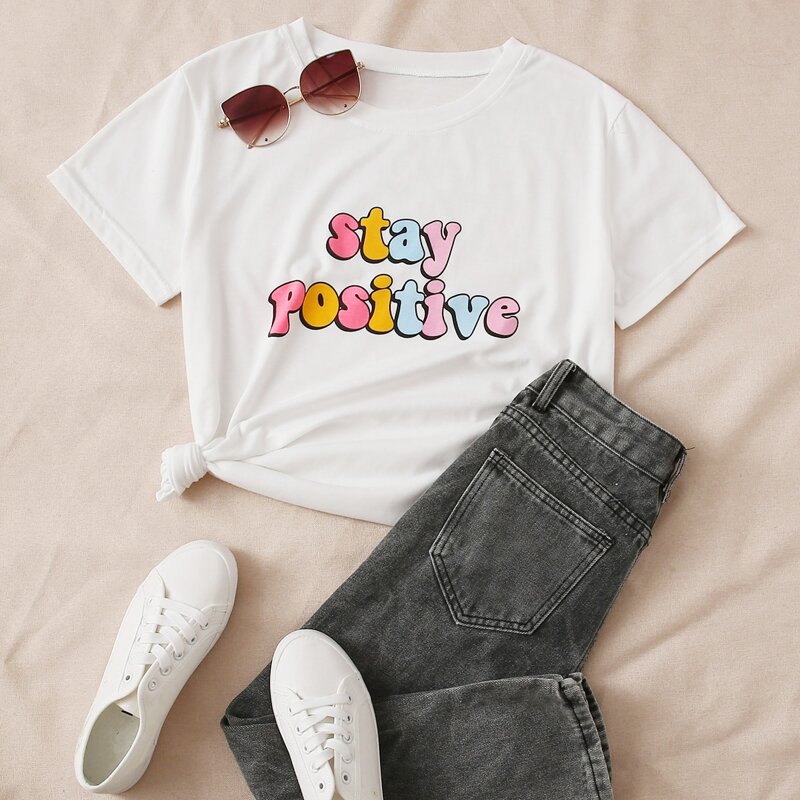 

Slogan Graphic Tee, White