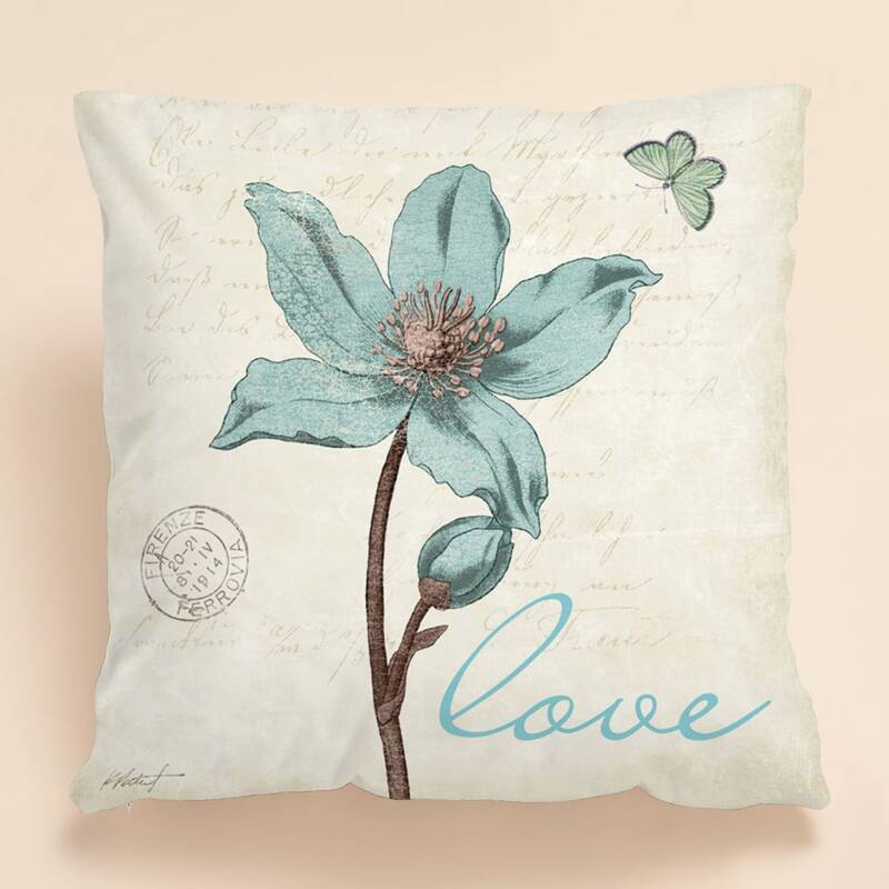

Flower Print Cushion Cover Without Filler, Multicolor